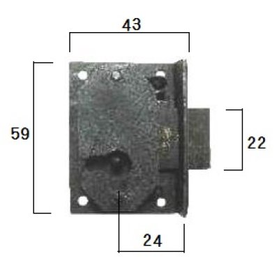 画像1: JA-X004　家具用錠前　