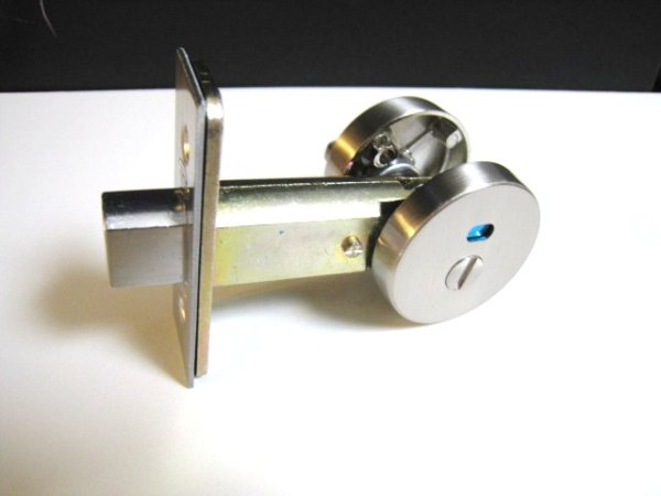 画像1: 川口技研　表示本締錠　シルバー　バックセット60mm (1)