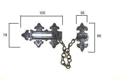 画像1: ブラックアイアン ドアーチェーン　VE-3245