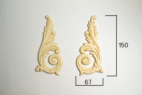 画像2: 木彫飾り　G10-B8 バーチ材 (2)