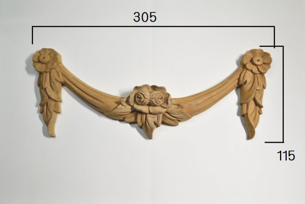画像1: 大型　木彫飾り　G15-8040　 (1)