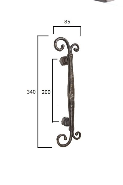 画像2: 特価　アンティークブラック　ドアハンドル　gc-003 (2)