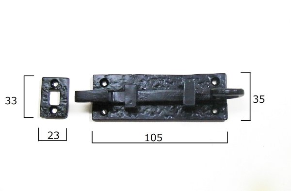 画像2: ブラックアイアン 面付ボルト SH8283 (2)