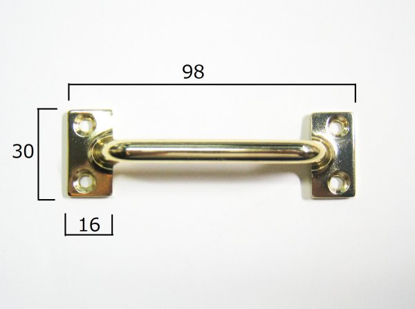 画像3: ゴールド ユーティリティハンドル B59002G-PB (3)