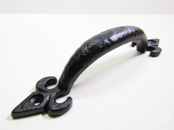 画像3: 取っ手 ブラックアイアンハンドル SH8143 (3)