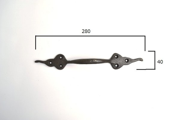 画像3: 真鍮製取っ手 ブラック取っ手 アンティークブラック EHD-085 (3)