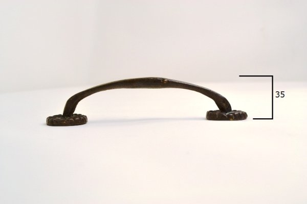 画像4: 真鍮製取っ手 ブラック取っ手 アンティークブラック EHD-082 (4)