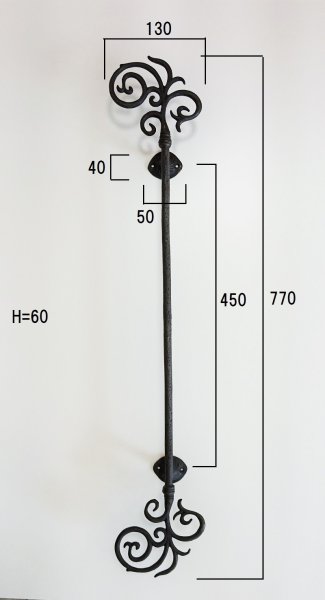 画像3: 真鍮製取っ手 ブラック取っ手 アンティークブラック EHD-042 (3)