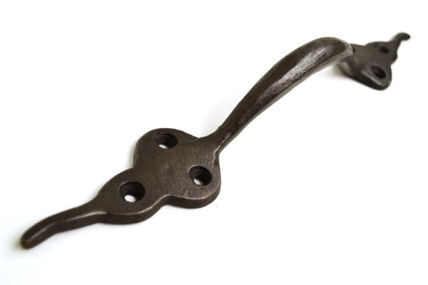 画像2: 真鍮製取っ手 ブラック取っ手 アンティークブラック EHD-085 (2)