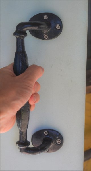 画像3: ブラックアイアン　ドア用取っ手　ドアハンドル　SH9309 (3)