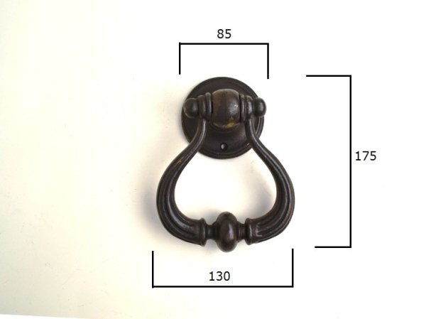 画像2: 真鍮製取っ手 ブラック取っ手 アンティークブラック EHD-18 (2)