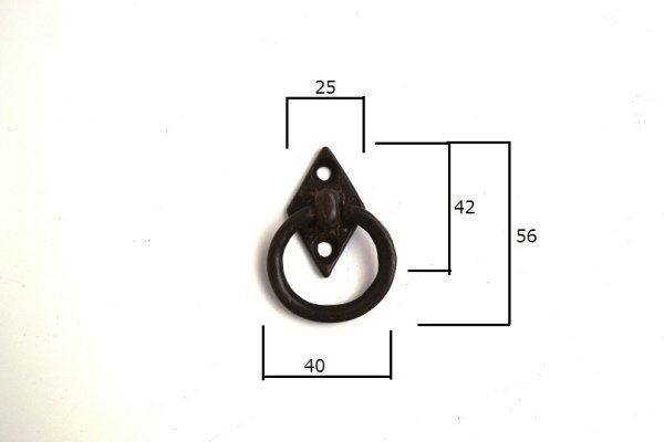 画像2: 丸釻下がり取っ手 ドロップつまみ (2)