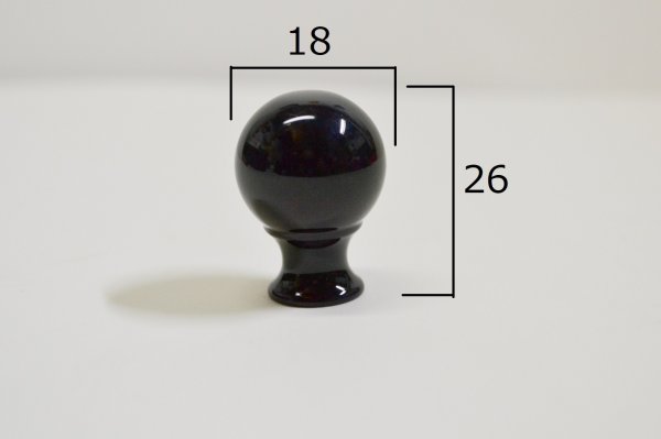 画像2: JADO No.611 真鍮ノブ ブラック 黒 (2)