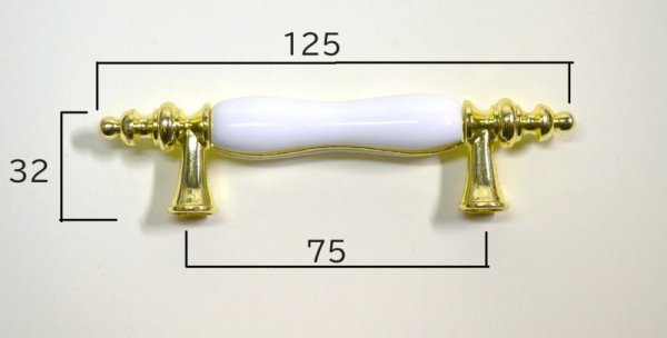 画像4: セラミック フレアフット取っ手 P50031C-PBW (4)