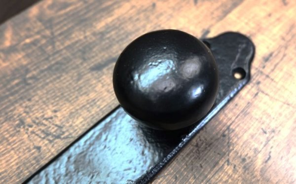 画像2: iアイアン製取っ手　ブラック取っ手　アンティークブラック　SHD-172 (2)
