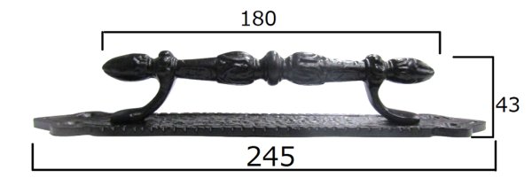 画像4: アイアン取っ手　ブラック取っ手　アンティークブラック　SHD-045 (4)