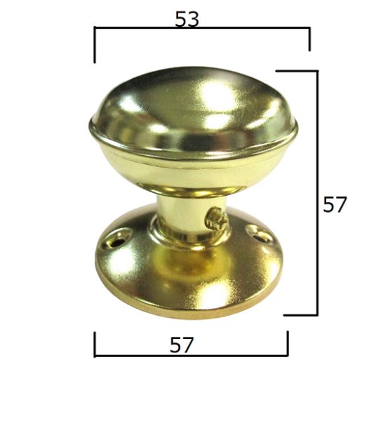 画像2: 金色の握り玉 空錠 CASABONITA WJ2380 (2)
