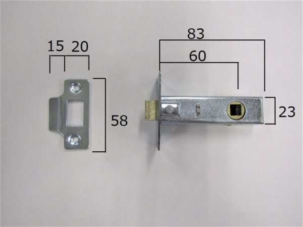 画像2: 真鍮 レバーハンドル空錠  SH162J BA (2)