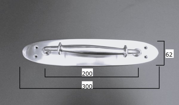 画像3: ブラス 座付ドアハンドル SH2007PB (3)