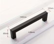 画像1: マットブラック　スクエア取っ手　H0307 (1)
