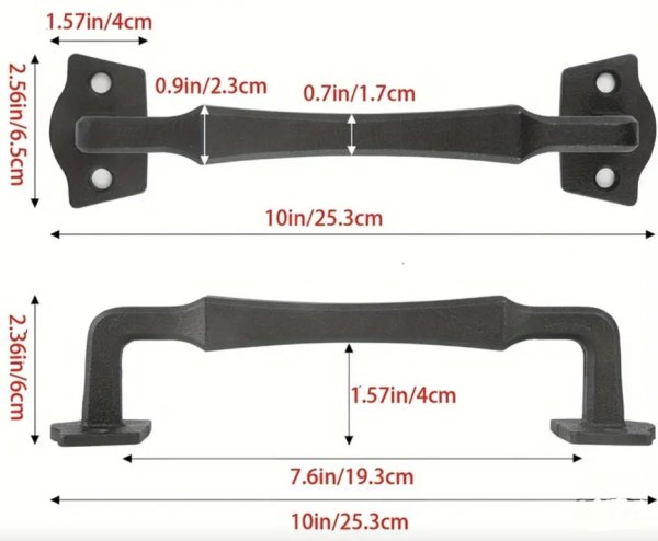 画像3: アイアン　マットブラック　取っ手 (3)