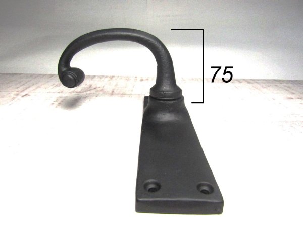 画像4: ブラックアイアン　レバーハンドル　空錠　錠前　ロートアイアン　SH8020　ラッチ付きSHTB001 3" (4)