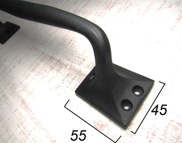 画像5: ロートアイアン　ドア用取っ手　ブラックハンドル　SH2008BL (5)