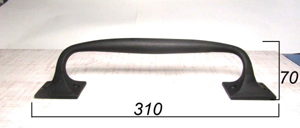 画像4: ロートアイアン　ドア用取っ手　ブラックハンドル　SH2008BL (4)