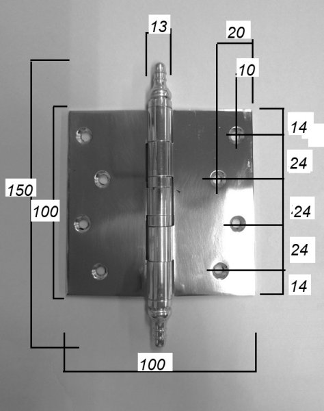 画像3: 真鍮　ロイヤル蝶番　SHBBH001 (3)