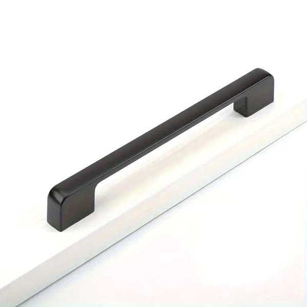 画像1: 黒 アルミダイカスト取っ手 L=136 (1)