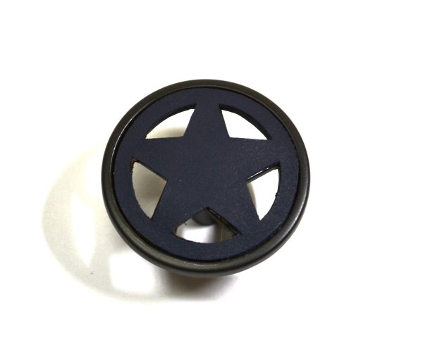 画像2: テキサススター　ノブ　黒革仕上げ (2)