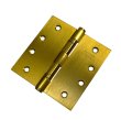 画像1: ドア用ヒンジ　平ギボシ蝶番　ステンレスブロンズ　2.0ｘ102ｘ102　2枚組 (1)