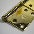 画像2: ドア用ヒンジ　旗蝶番　ステンレス金メッキ　2.0ｘ102ｘ102　2枚組 (2)