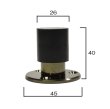 画像2: 床付け戸当　木床用　在庫処分品　ブロンズ　黒ゴム (2)