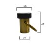 画像2: 床付け戸当　あおり止め付き　木床用　在庫処分品　ブロンズ　真鍮製 (2)