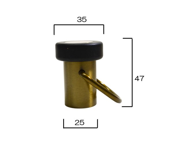 画像2: 床付け戸当　あおり止め付き　木床用　在庫処分品　ブロンズ　真鍮製 (2)