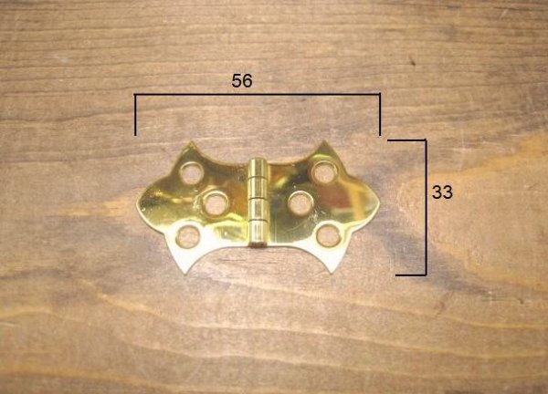 画像1: 真鍮バタフライヒンジ 76XC (1)