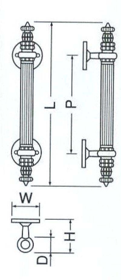 画像1: No.82　ビクトリアハンドル　金色＆ＧＢ　両面