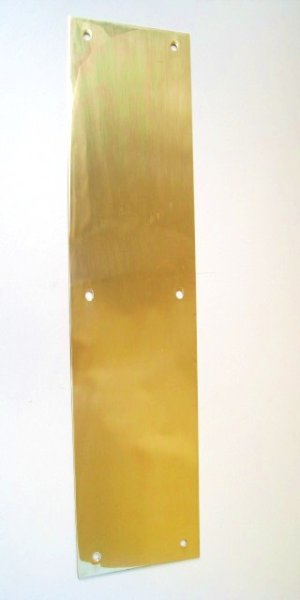 画像1: 押し板　金色押し板　ドアハンドル　Prime line 真鍮　プッシュプレート J4580 (1)